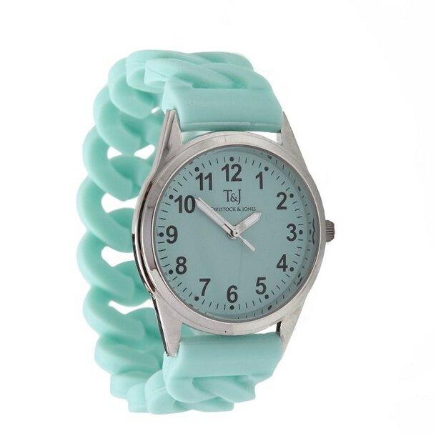 Easylife Easy-To-Read Stretch Band Watch in Turquoise | Christmas Gifts